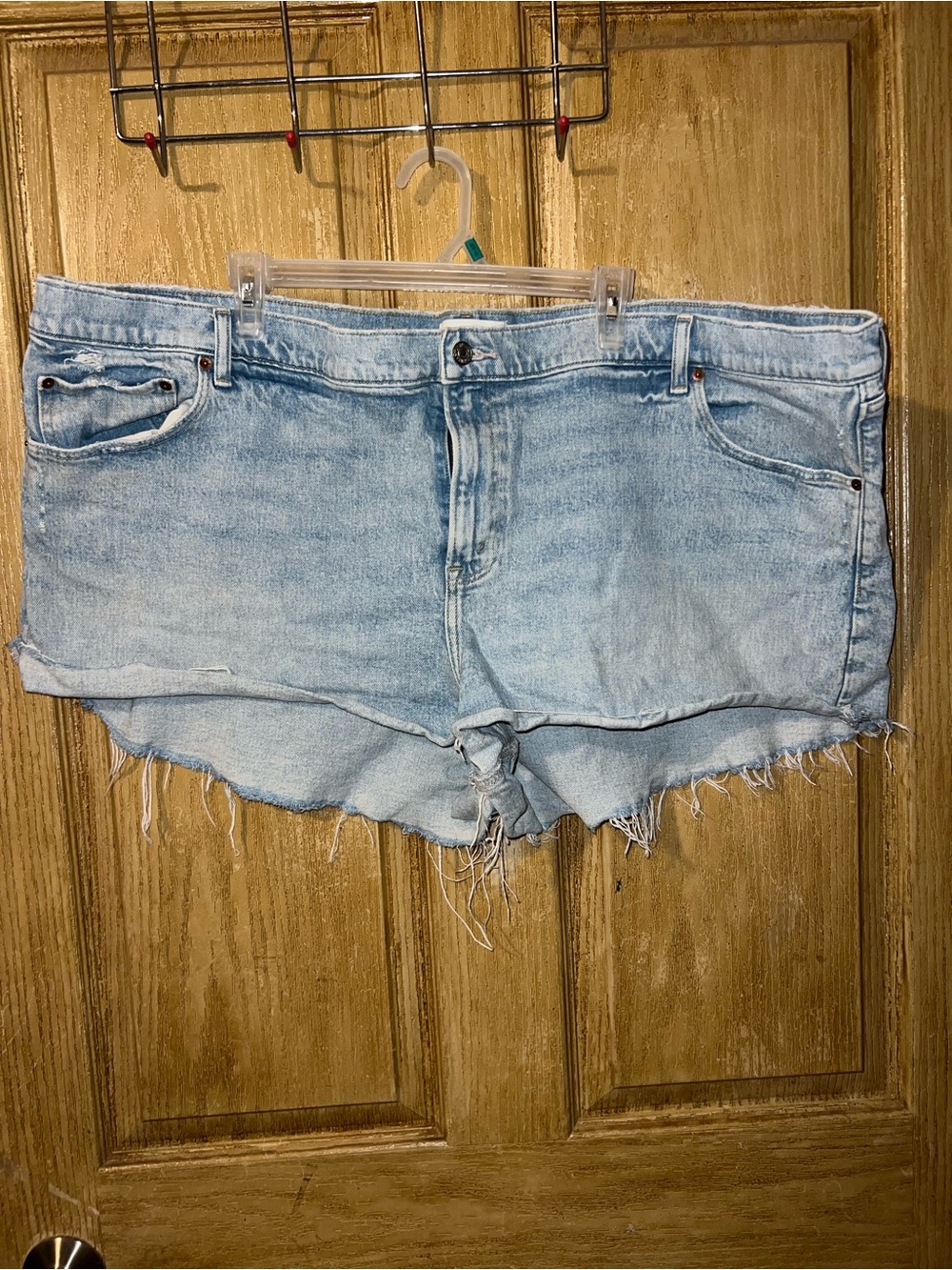 Light Wash Denim Cutoff Shorts - Casual Women's Summer Shorts A&F
